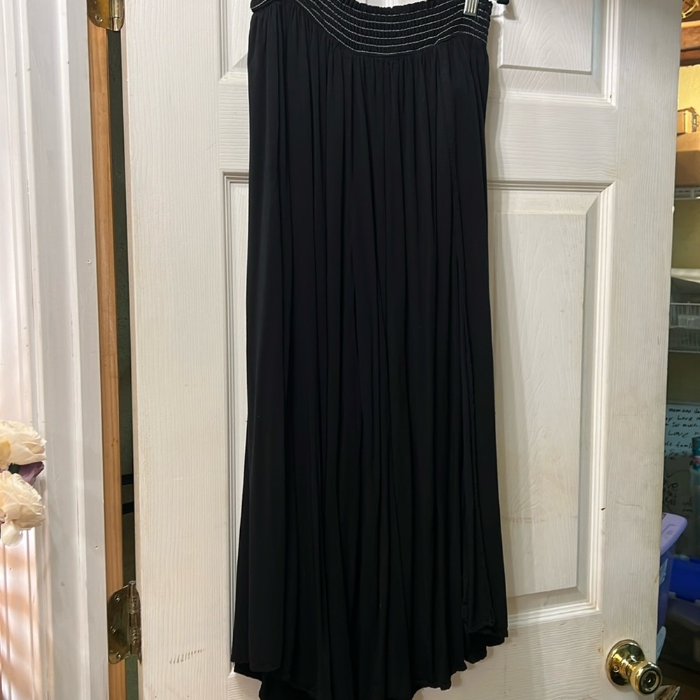 Boho black swing pants